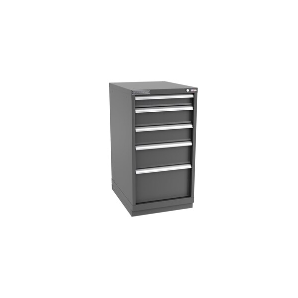 Champion Tool Storage Modular Drawer Cabinet, 5 Drawer, Dark Gray, Steel, 22 in W x 28-1/2 in D x 41-3/4 in H N18000501ILCFTB-DG - main